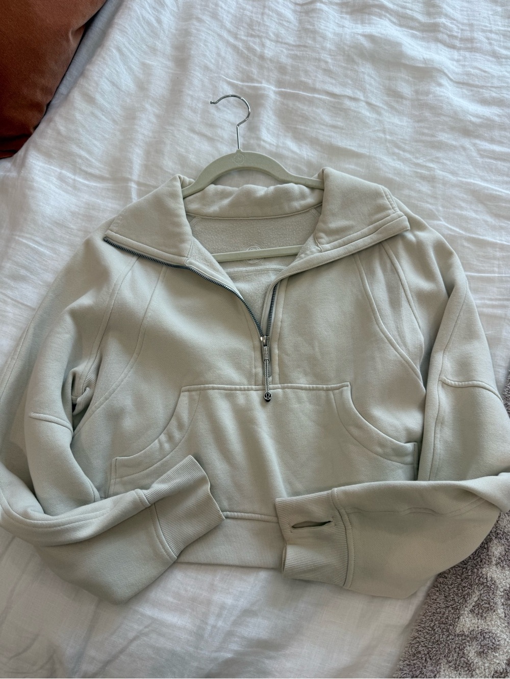 lululemon athletica Women's Half-Zip Scuba in Cream XS/S